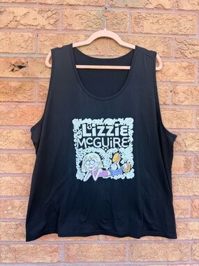 🌿2/$25 • Lizzie McGuire Graphic Black Tank Top